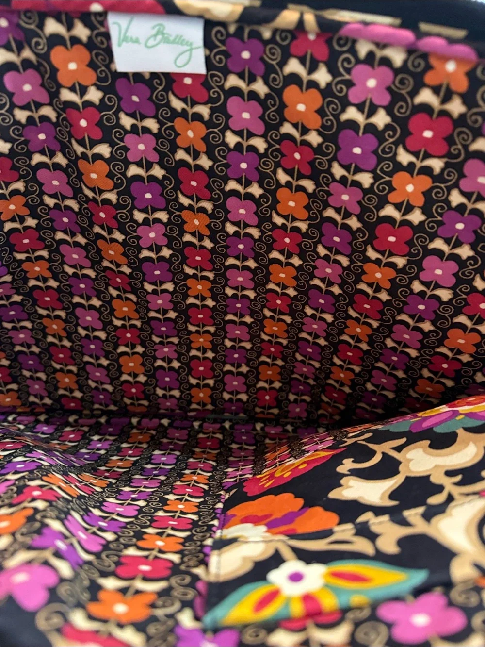 Vera Bradley Quilted Floral Laptop Holder - Black Multicolor